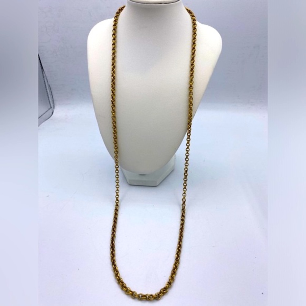 Vintage Joan Rivers Gold Tone Heavy Link Chain Necklace Joan Rivers Collection - Picture 6 of 9